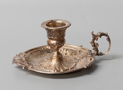 Lot 37 - A German Silver Chamber-Candlestick, With...