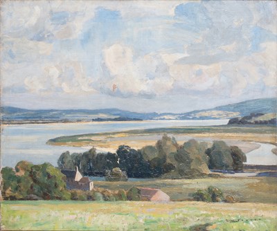 Lot 1029 - R M Fraser (20th Century) Extensive landscape...