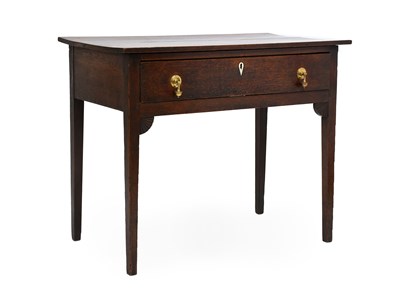 Lot 470 - A George III Oak Side Table, the two-plank top...