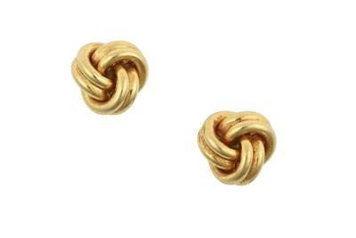 Lot 2203 - A Pair of Earrings, by Tiffany & Co. of yellow...