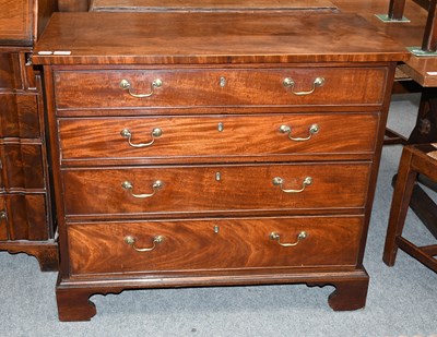 Lot 1270 - A George III Mahogany Four-Height Chest of...