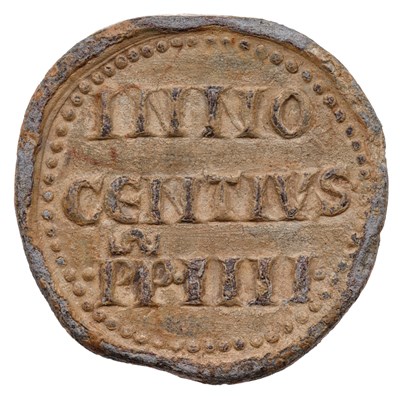 Lot A 13th-Century Lead Papal Bulla, Pope Innocent...