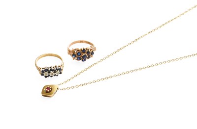 Lot 393 - A Small Quantity of Jewellery, including a 9...