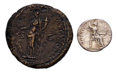 Lot 6 - Roman Imperial, Tiberius Denarius, Lugdunum...