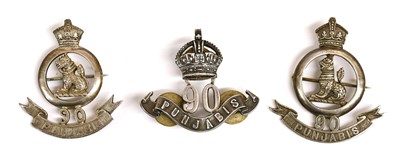 Lot 131 - A George V Silver Pouch Badge to 90th Punjabis,...