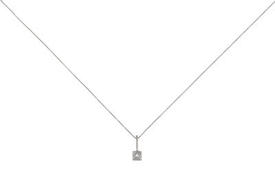 Lot 2304 - An 18 Carat White Gold Diamond Pendant on...