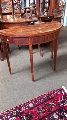 Lot 636 - A George III Satin Wood Cross Banded Mahogany...