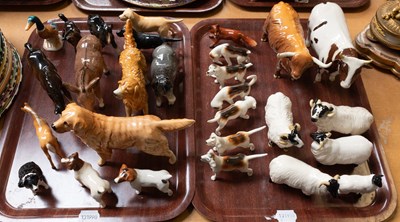 Lot 205 - Beswick Animals, including cattle, sheep, dogs,...