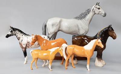 Lot 227 - Beswick and Royal Doulton Horses, including...