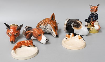 Lot 229 - Fox and Hound Stirrup Cups, including Royal...