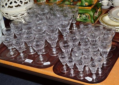 Lot 153 - A suite of cut glass (on two trays)