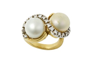 Lot 2275 - A Cultured Pearl, Simulated Pearl and Diamond...