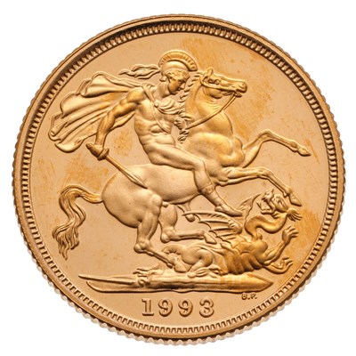 Lot 263 - Elizabeth II, Proof Sovereign 1993, no.33/5000,...