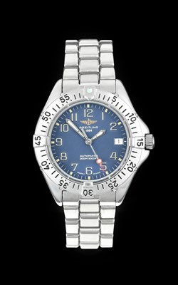 Lot 2390 - Breitling: A Stainless Steel Automatic...