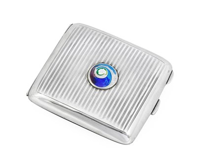 Lot 150 - A George V Silver and Enamel Cigarette-Case,...