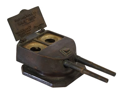 Lot 251 - H.M.S. Tiger - A Bronze Inkstand, cast as a...