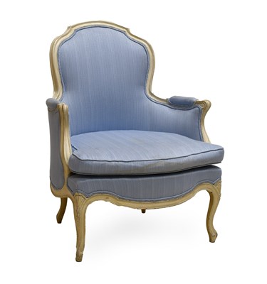 Lot 584 - A French-Style Cream-Painted Fauteuil,...