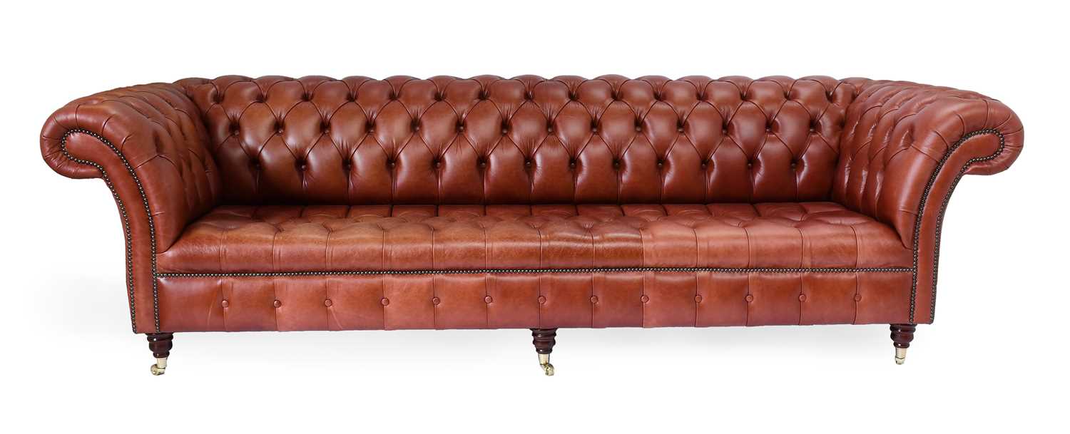 Lot 625 - A Victorian-Style Chesterfield Sofa, modern,...