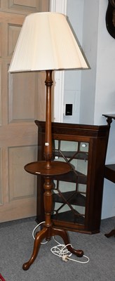 Lot 1244 - A Turned and Carved Mahogany Standard Lamp,...