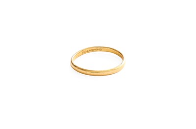 Lot 388 - An 18 Carat White Gold Band Ring, finger size...