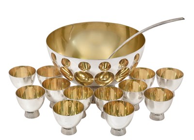 Lot An Elizabeth II Fourteen-Piece Silver Punch-Set