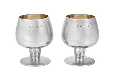 Lot A Pair of Elizabeth II Silver Goblets