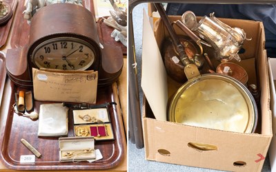 Lot 269 - Assorted Items, including a silver cigarette...