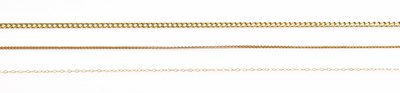 Lot 349 - Two 9 Carat Gold Chains and Another Chain,...