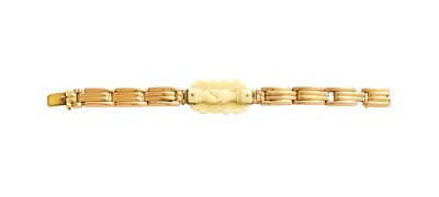 Lot 352 - A Bracelet, the central bone plaques carved to...