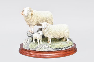 Lot 1086 - Border Fine Arts 'Welsh Ram, Ewe and Lamb',...