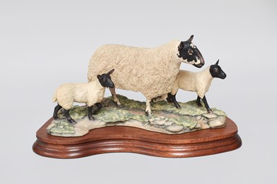 Lot 1058 - Border Fine Arts 'Mule Ewe and Lambs', model...