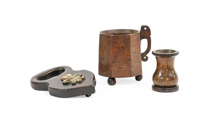 Lot 145 - A Burr Yew Tankard, 18th century, of tapering...