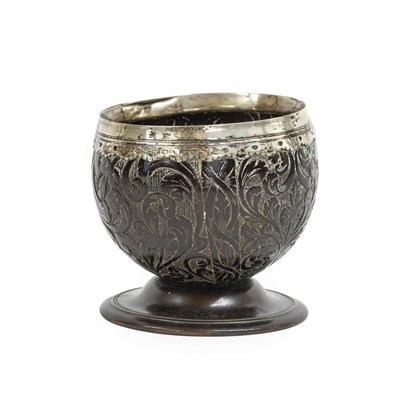 Lot 112 - A Silver Mounted Coconut Cup, 17th/18th...