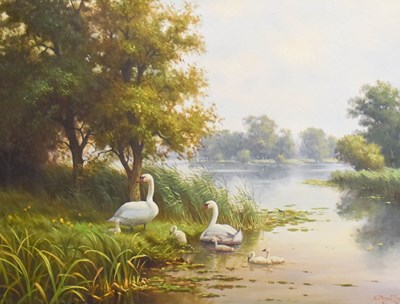 Lot 1069 - Continental School (20th/21st Century) Swans...