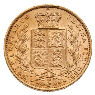 Lot Victoria, Sovereign 1871, die no.22, from the...