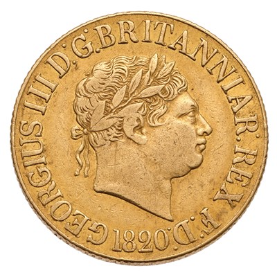 Lot 9 - George III, Sovereign 1820, closed 2, (Marsh...