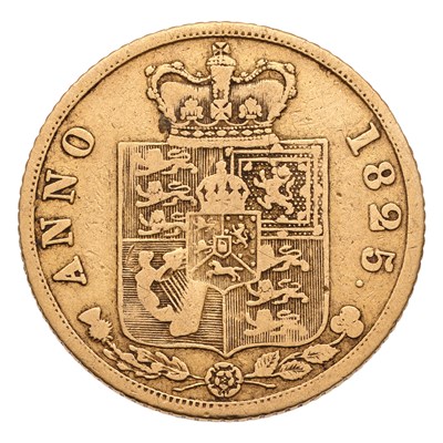 Lot 13 - George IV, Half Sovereign 1825, laureate head,...