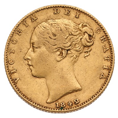 Lot 18 - Victoria, Sovereign 1842, closed 2 in date,...