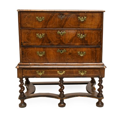 Lot 499 - A William & Mary Walnut, Featherbanded and...
