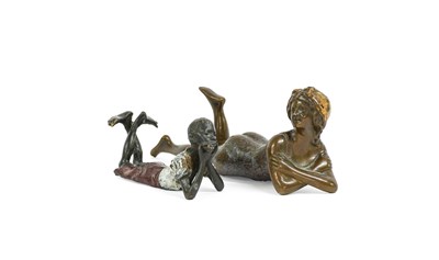 Lot 168 - A Small Cold Painted Bronze Sculpture, circa...