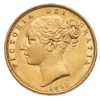 Lot 27 - Victoria, Sovereign 1853, (Marsh 36, S.3852C),...