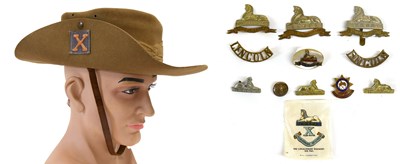 Lot 257 - A Second World War Slouch Hat to the...