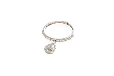 Lot 434 - An 18 Carat White Gold Diamond Ring, the half...