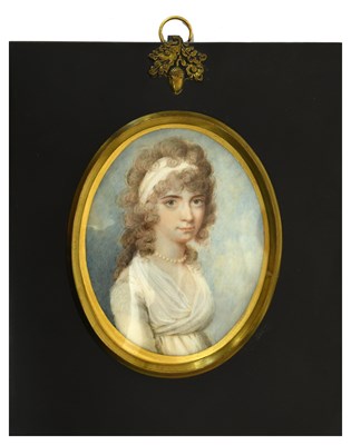 Lot 277 - Mrs F Barou (fl.1796-1801): Miniature Bust...