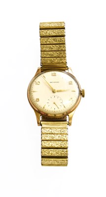 Lot 351 - A 9 Carat Gold Movado wristwatch, manual-wound...