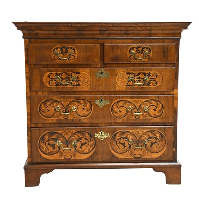 Lot 497 - A William & Mary Walnut and Marquetry-Inlaid...