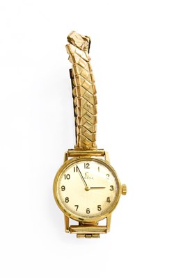 Lot 385 - A Lady's 18 Carat Gold Omega Wristwatch, later...