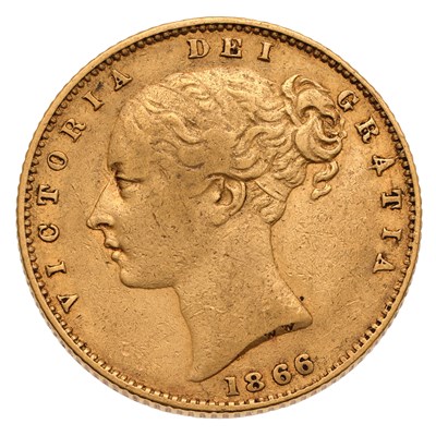 Lot 39 - Victoria, Sovereign 1866, die no. 18, (Marsh...