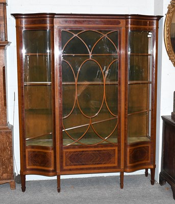 Lot 1234 - An Edwardian Inlaid Mahogany Display Cabinet,...