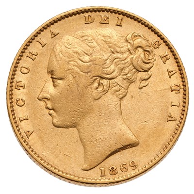 Lot 41 - Victoria, Sovereign 1869, die no. 43, (Marsh...